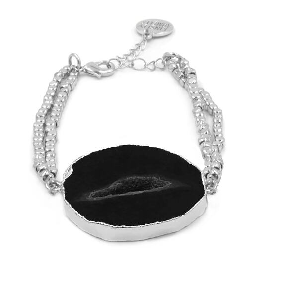 RETAIL $50*Kinsley Armelle Agate Collection Silver Crush Bracelet*NEW - Picture 1 of 2